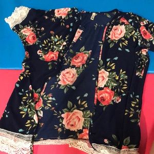 girls flowers cardigan